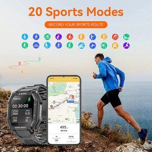 SENBONO 3ATM IP68 Waterproof HD Smart Watch Men Women Sport Heart rate Tracker W